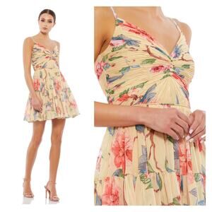 Mac Duggal Floral Feminine Button Fit & Flare Mini Dress Size 12 $258 70204
